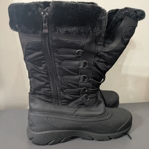 Black Thinsulate Fur Lined Snow Boots